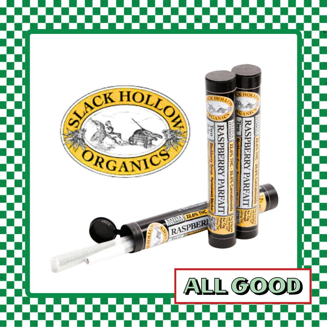 Slack Hollow | Raspberry Parfait | 2pk Preroll | SatHyb | 1g