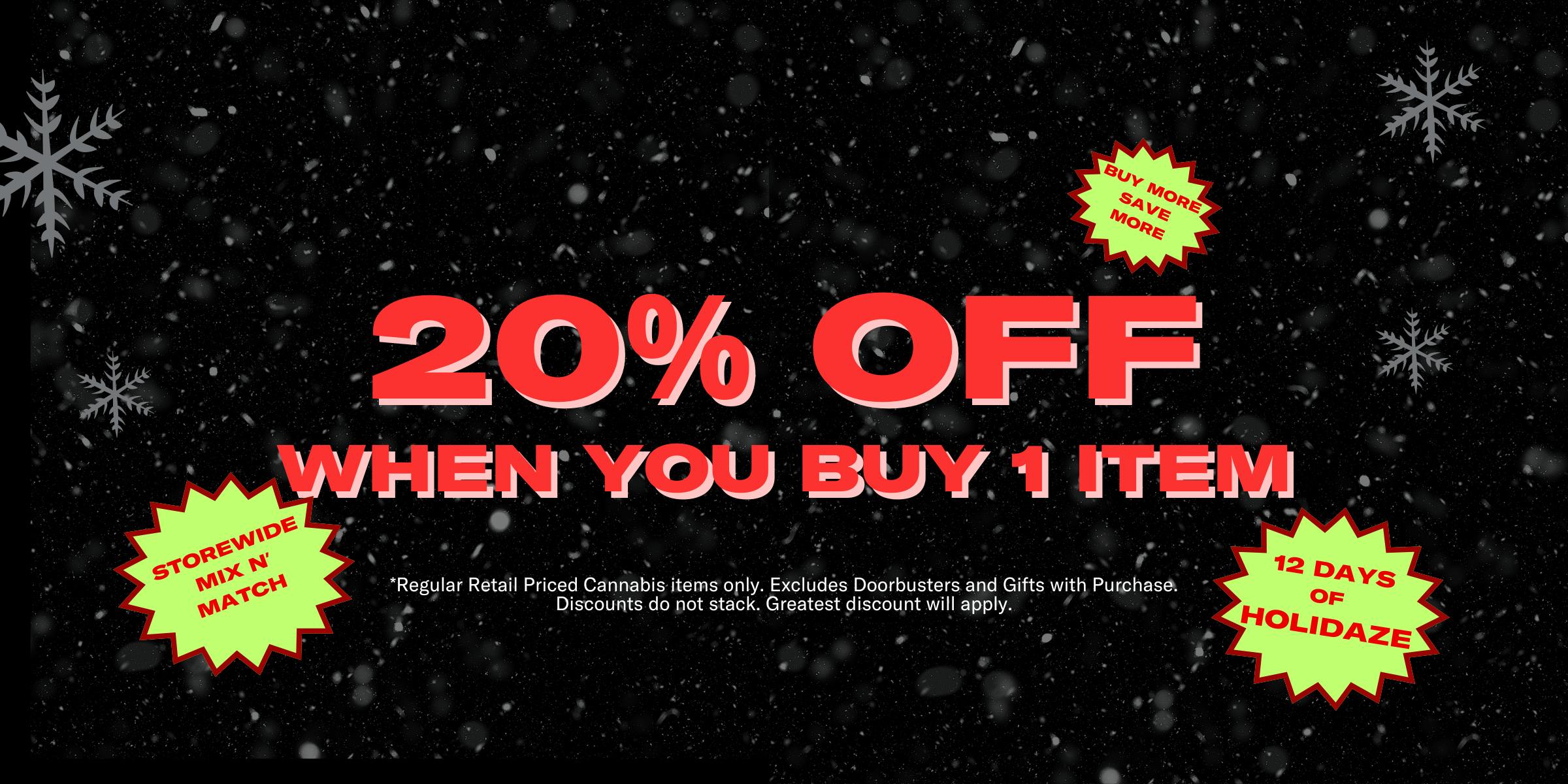 20% OFF Storewide