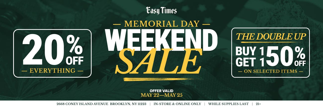 Memorial Day 20% off