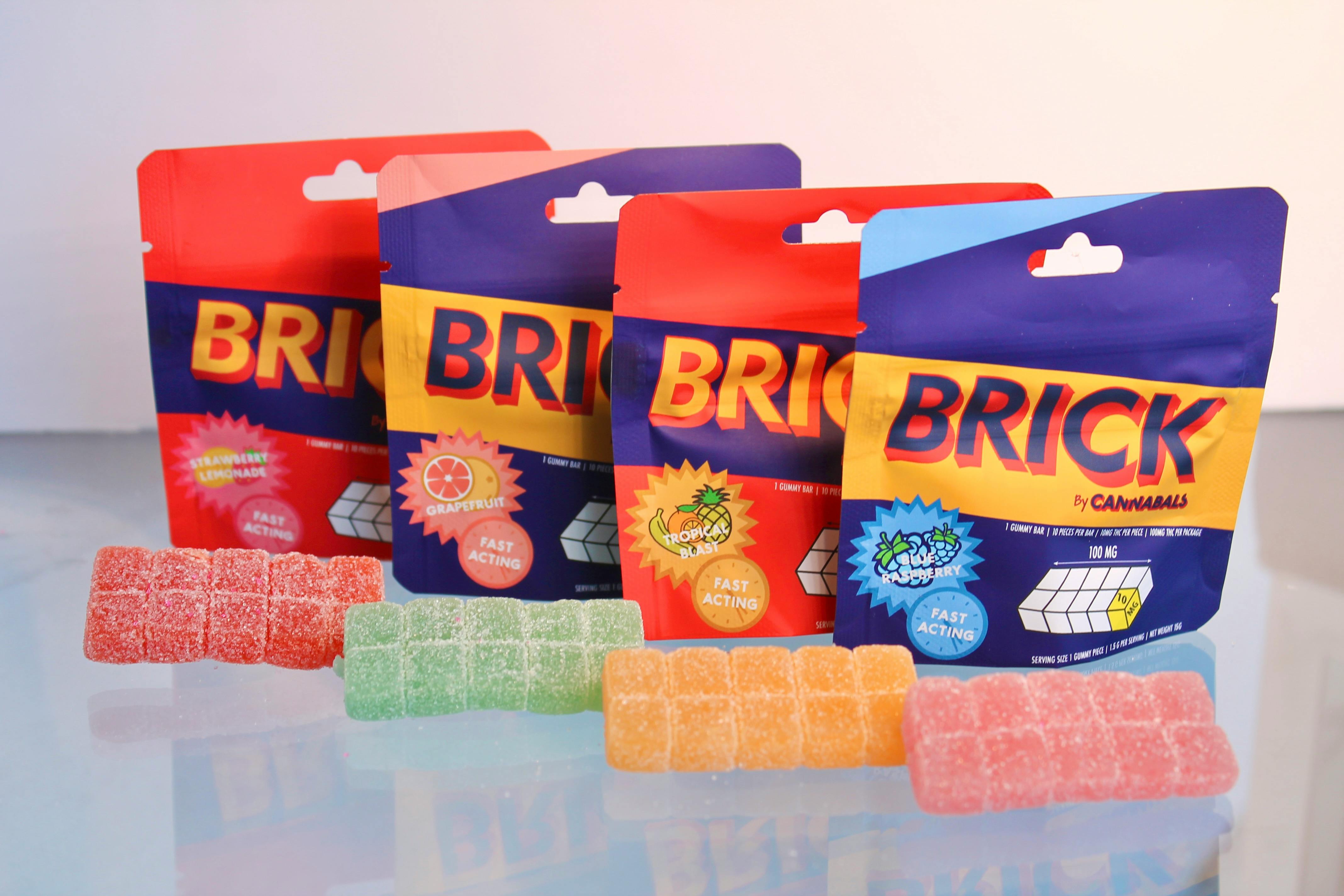 Tropical Blast | Fast-Acting Live Resin Brick Gummies | 10mg | 10pk