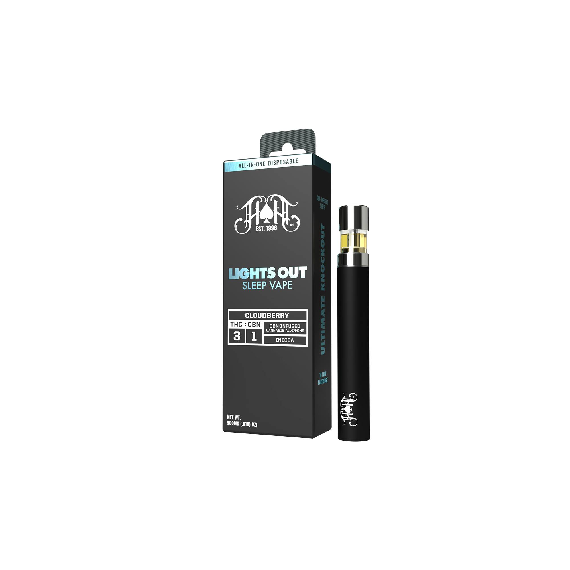 Lights Out | Cloudberry | AIO Vape | .5g