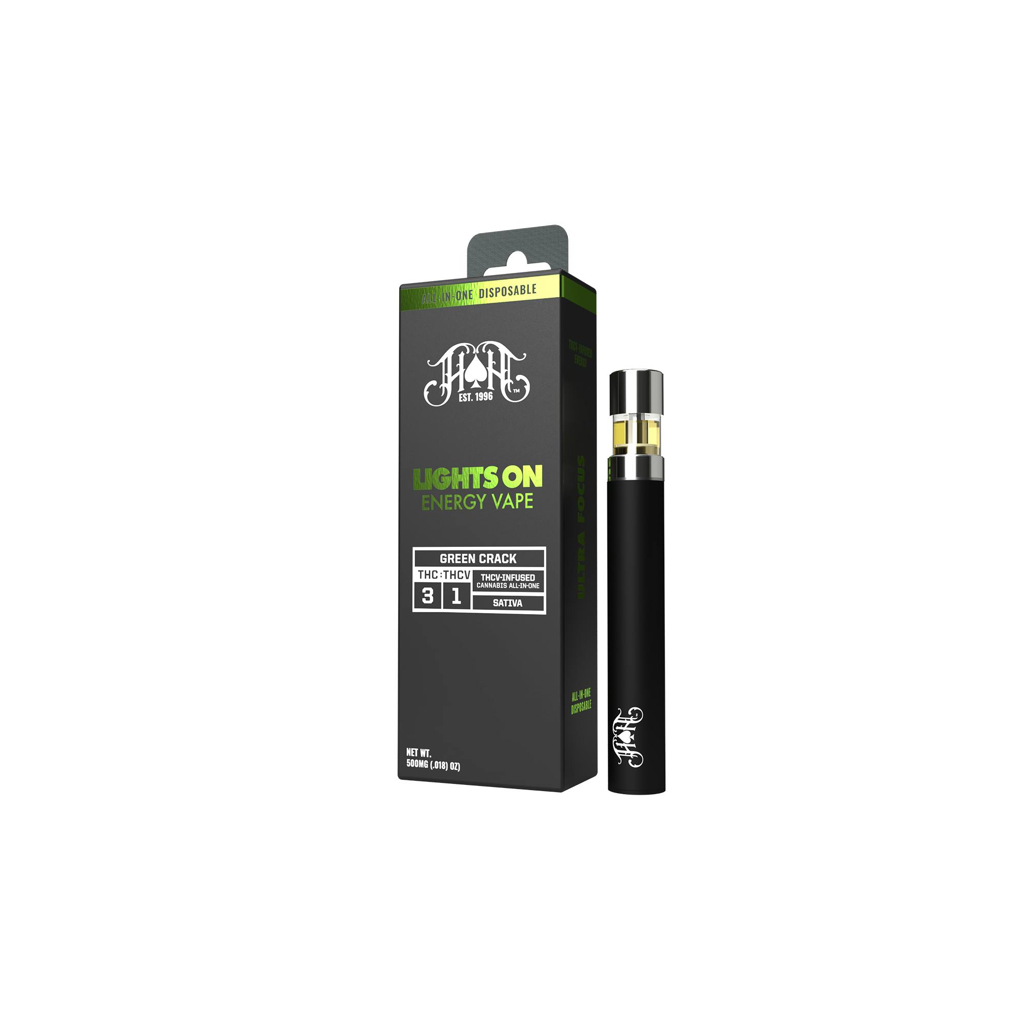 Lights On | Green Crack | AIO Vape | .5g