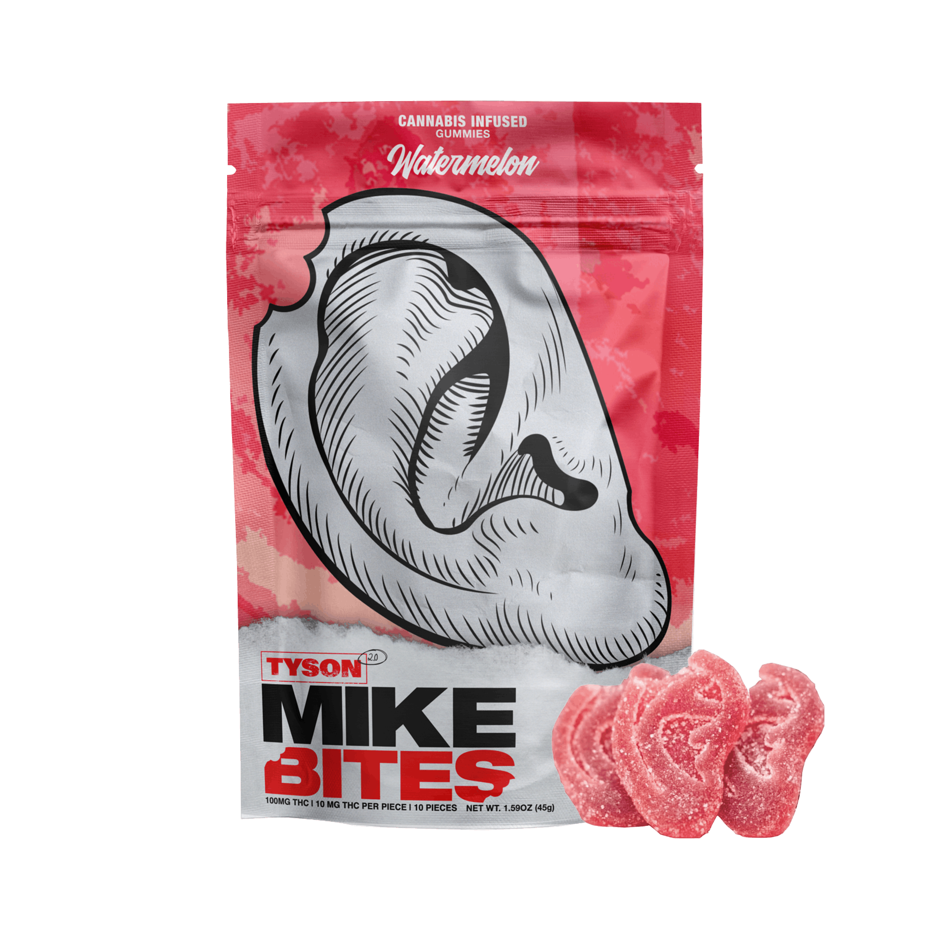 Mike Bites | Watermelon | Gummies | 10mg | 10ct