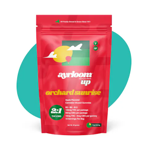 Ayrloom - Orchard Sunrise Up 2:1 THC:CBG - Apple - 10pk - 100mg