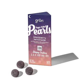 Grön - Pearls - Blackberry Lemonade 1:1:1 THC:CBD:CBN - Rosin Infused Gummies - 10pk - 100mg
