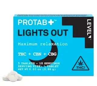 Level - ProTabs+ (Sugar Free) - Lights Out THC:CBN:CBG - 5pk