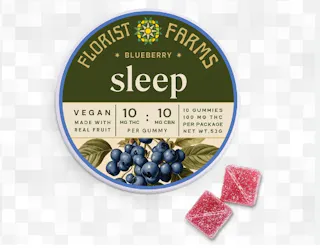 Florist Farms - Bedtime Blueberry 1:1 THC:CBN - 10pk - 100mg