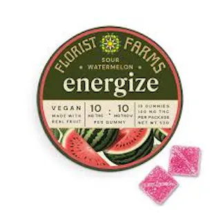 Florist Farms - Sour Watermelon - Energize 1:1 THC:THCv - 10pk - 100mg