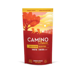 Camino Chews - Golden Peach (Recover) - 1:1 THC:CBG - 10pk - 100mg