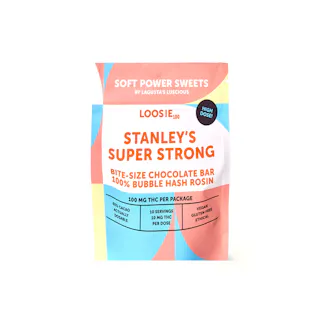 Soft Power Sweets - Stanley's Super Strong Bubble Hash Rosin Bite Size Chocolate Bar - 100mg