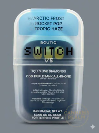Boutiq - Arctic Frost / Rocket Pop / Tropic Haze - Tri-Chamber Switch - Liquid Diamonds Disposable Vape - 2g