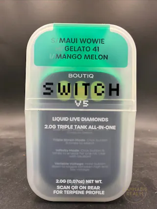 Boutiq - Maui Wowie / Gelato 41 / Mango Melon - Tri-Chamber Switch - Liquid Diamonds Disposable Vape - 2g