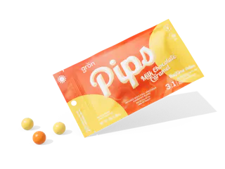 Grön - Pips - Milk Chocolate Caramel 1:3 THC:CBG - 20pk - 100mg