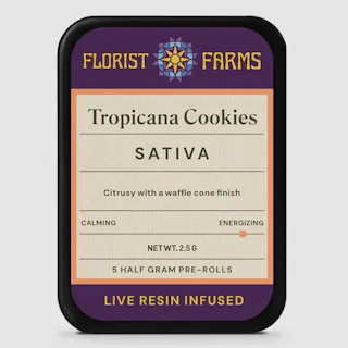 Florist Farms - Tropical Cookies - Live Resin Infused - 5pk - .5g