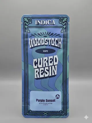 Woodstock - Purple Sunset - Cured Resin Vape Cartridge - 1g