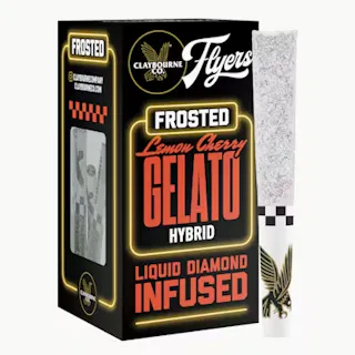 Claybourne Co - Frosted Flyer's - Lemon Cherry Gelato (Indoor) - Diamond Infused 5pk - .5g