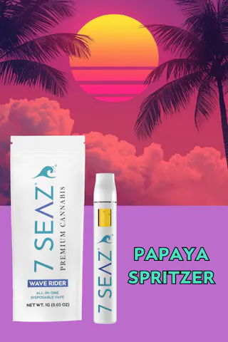 7Seaz - Papaya Spritzer - Disposable Vape - 1g