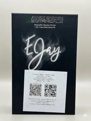 Magic Garden Botanicals - Hunter Haze - E-Jay Cured Hash Resin Disposable Vape - 1g