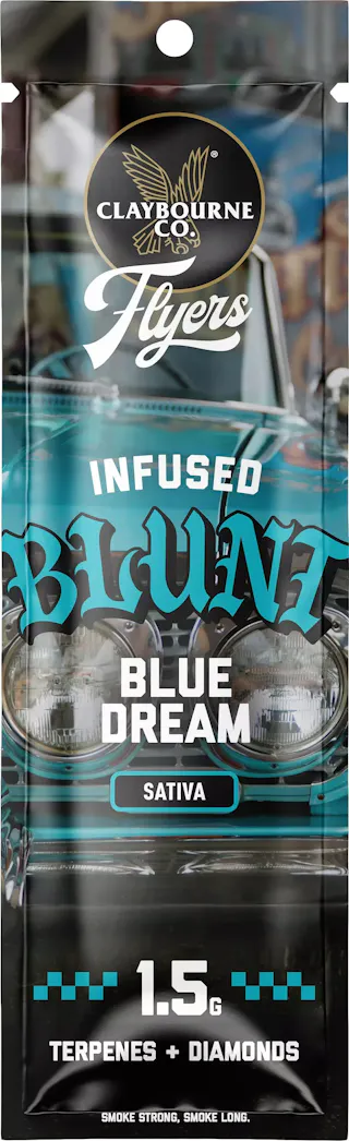 Claybourne Co. - Flyer's - Blue Dream (Indoor) - Infused Blunt - 1.5g