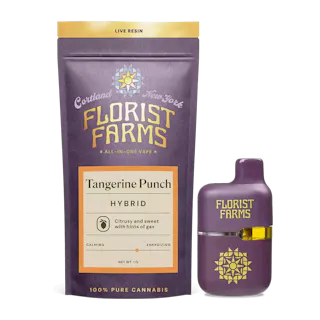Florist Farms - Tangerine Punch - Live Resin Disposable Vape - 1g