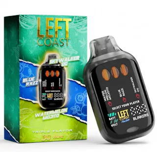 Left Coast - Skywalker OG/Blue Razz/Watermelon Mojito - Tri-Chamber Disposable Vape - 3g