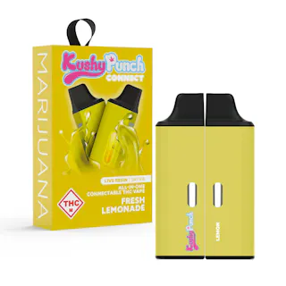 Kushy Punch - Fresh Lemonade - Live Resin Disposable Vape - Magnetic Double Vape - 2 X .5g
