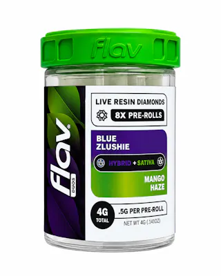 Flav - Blue Zlushies/Mango Haze - Live Resin Diamond Infused Duo-Pack Prerolls - 2 x 4pk - .5g