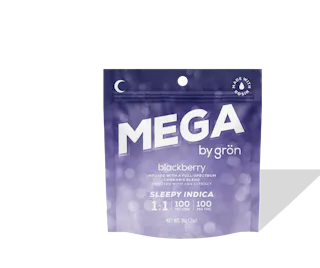 MEGA - Blackberry 1:1 THC:CBN Gummies - 100mg - 1ct