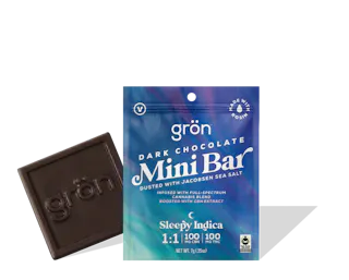 Grön - Dark Chocolate Mini (Sleepy Indica) 1:1 THC:CBN - Rosin Infused - 100mg