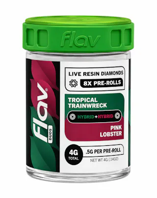 Flav - Tropical Trainwreck/Pink Lobster - Live Resin Diamond Infused Duo-Pack Prerolls - 2 x 4pk - .5g