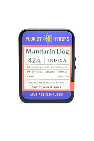 Florist Farms - Mandarin Dog - Live Resin Infused - 5pk - .5g