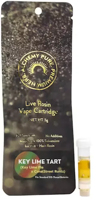 Alchemy Pure - Key Lime Tart - Live Rosin Vape Cartridge - .5g