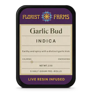 Florist Farms - Garlic Bud - Live Resin Infused - 5pk - .5g