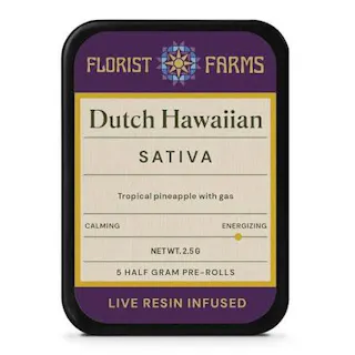 Florist Farms - Dutch Hawaiian - Live Resin Infused - 5pk - .5g