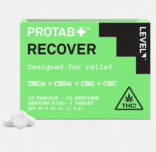 Level - Protabs+ (Sugar Free) - Recover - THCa:CBDa:CBG:CBC:THC - 10pk - 10mg