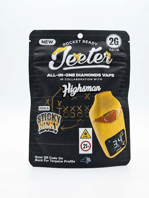 Jeeter Highsman - Sticky Ricky - Liquid Diamonds Disposable Vape - 2g