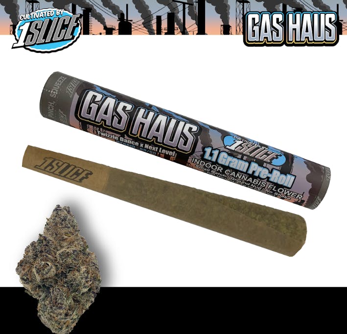 1Slice | Gas Haus | Pre-Roll | Hybrid | 1.1g
