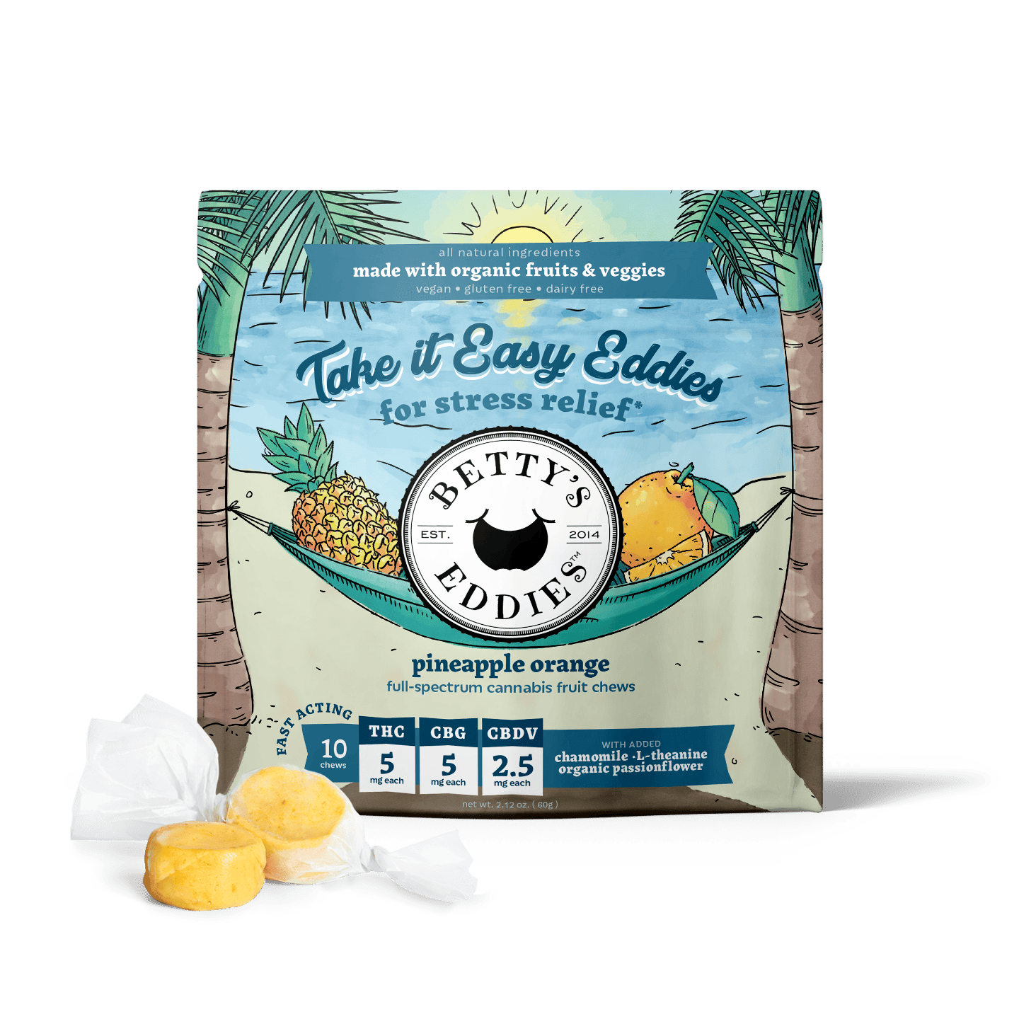 Take It Easy Eddies Pineapple Orange 10 Pieces /pc