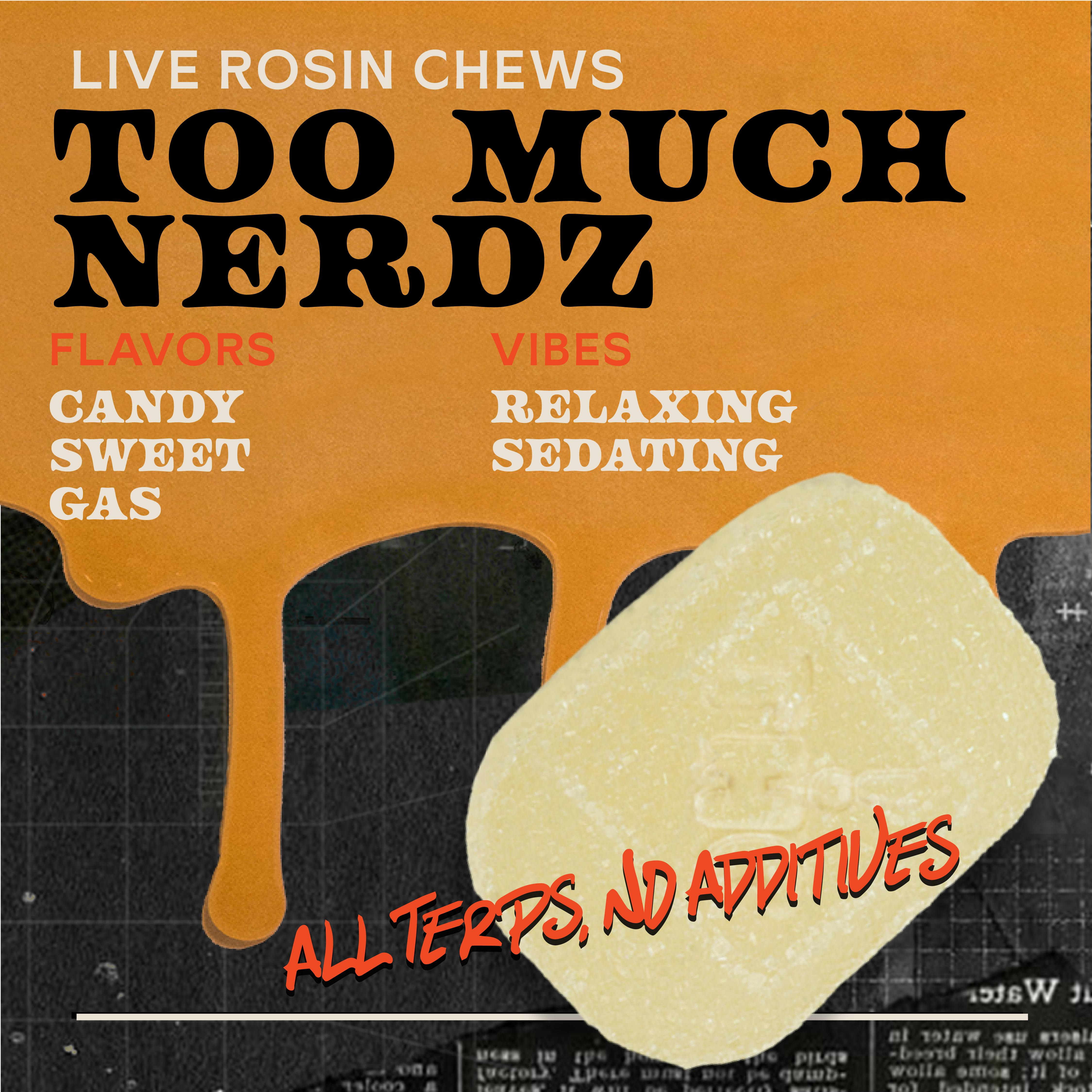 Too Much Nerdz 100mg 10pk Live Rosin Chews - 