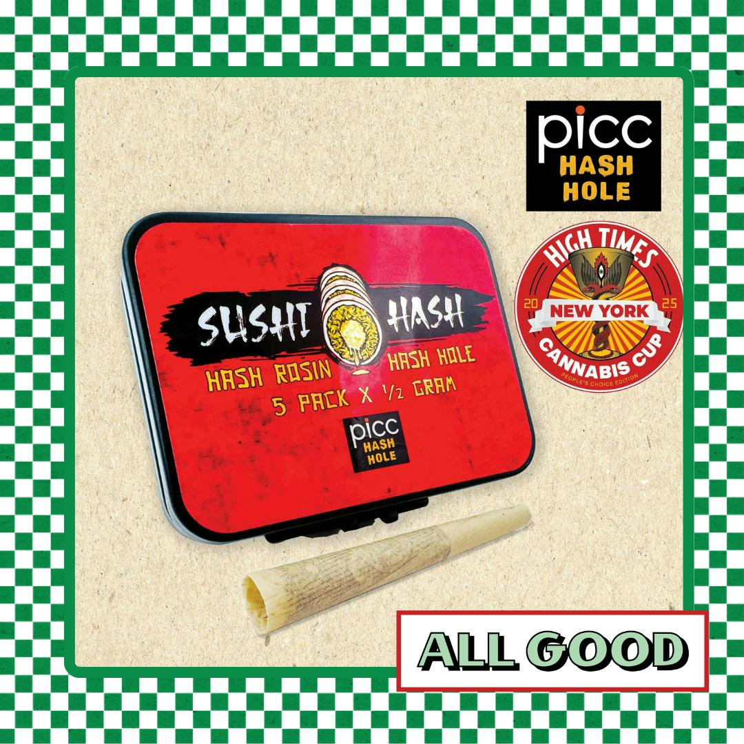 Sushi Hash | Columbian Lemonz | Hash Hole 5pk Pre-Roll | 2.5g