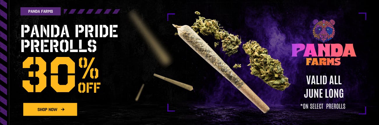 Panda Pride Pre-rolls 30% off -  whole month