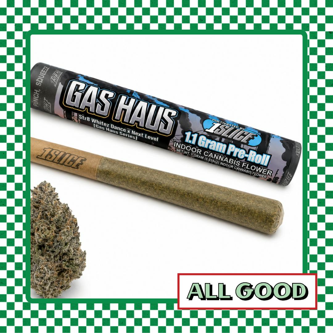 1Slice | Gas Haus | Pre-Roll | Hybrid | 1.1g