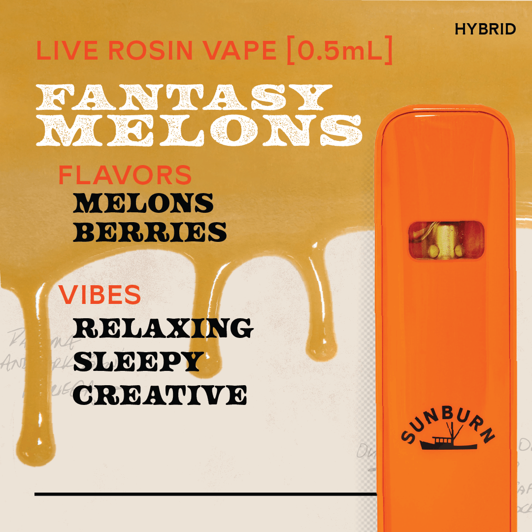 Fantasy Melons 0.5g Live Rosin Disposable Vape - 