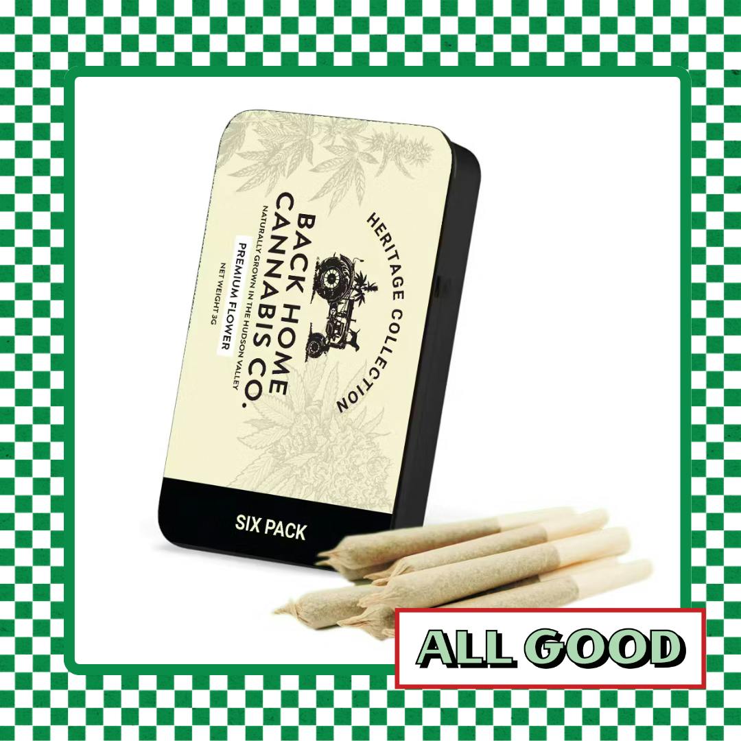 Back Home | Super Lemon Haze | 6 Pack Prerolls | Sativa | 3g