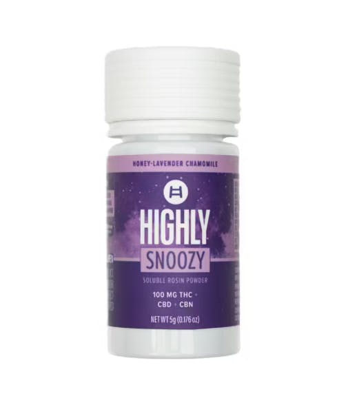 HIGHLY SNOOZY: HONEY LAVENDER CHAMOMILE THC:CBD:CBN | SOLUBLE ROSIN POWDER (100MG CBN/ 100MG CBD/100MG THC)