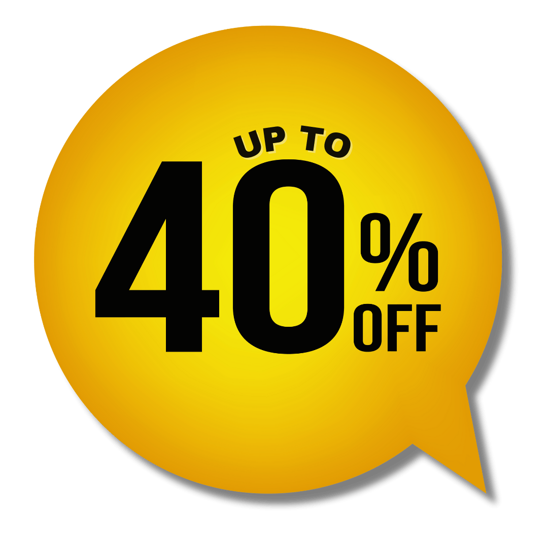 UP TO 40% OFF! icon