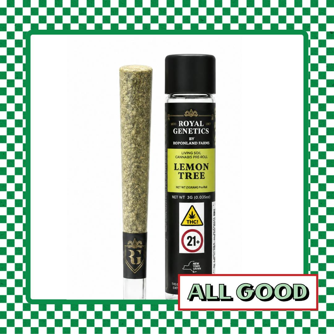 Royal Genetics | Lemon Tree | Pre-roll | Hybrid | 1g