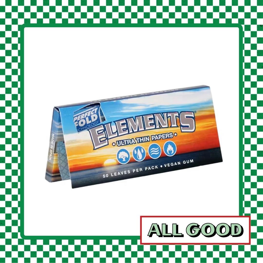 Elements | Ultra Thin 1.25″ Rolling Papers | 20pk