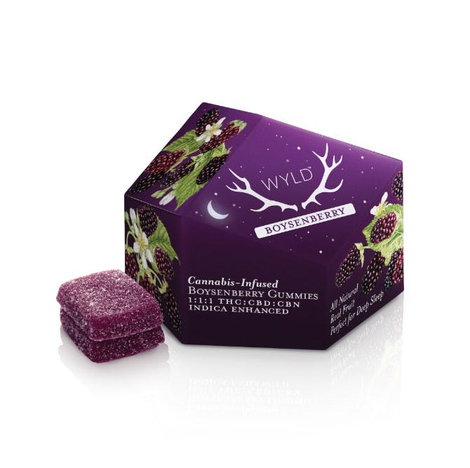 Boysenberry 1:1:1 THC:CBD:CBN 100mg Gummies WYLD (I)