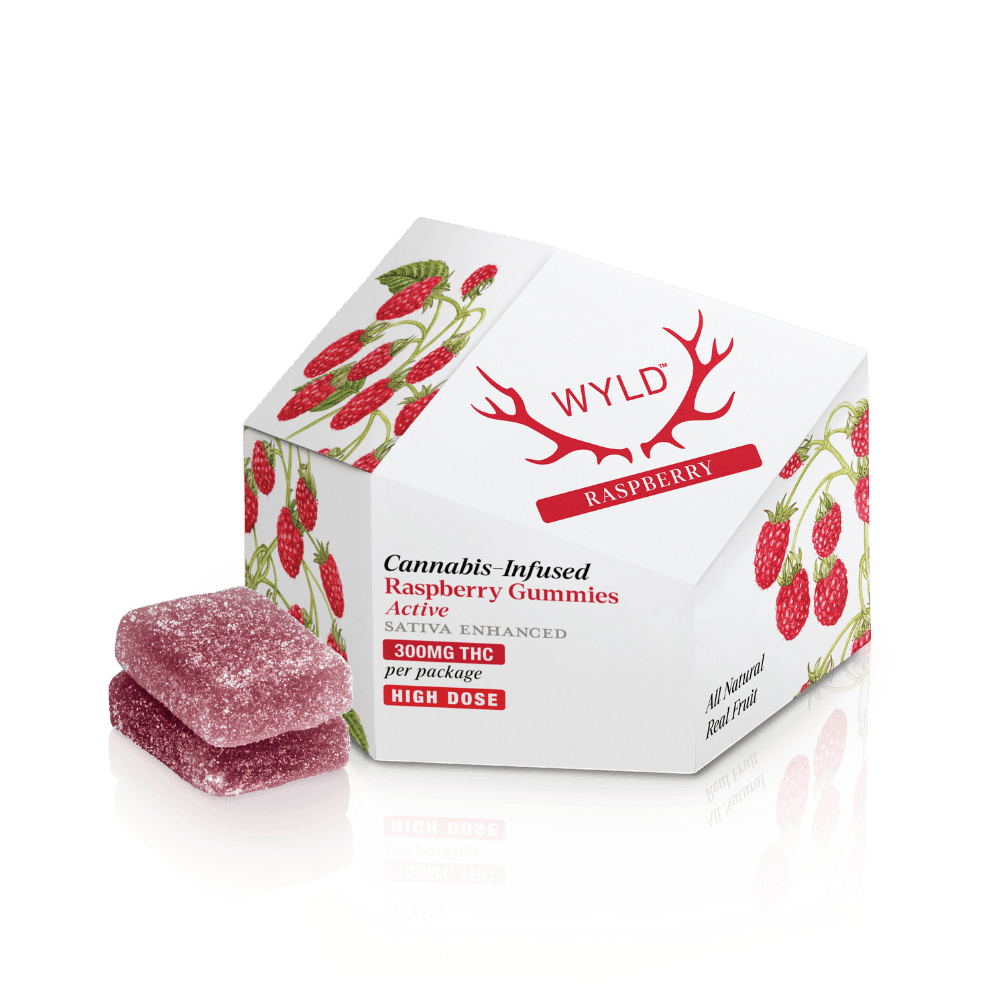 Raspberry 300mg Gummies WYLD (S)